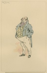 チック氏、1920年代（紙にトイレとペンとインク） 作： Joseph Clayton Clarke